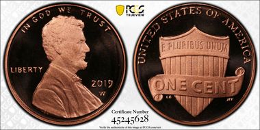 2019-W 1C Shield PR68DCAM