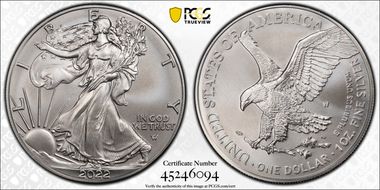 2022-W $1 Burnished Silver Eagle First Strike SP69