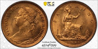 1886 1/4D S-3958 MS66RD