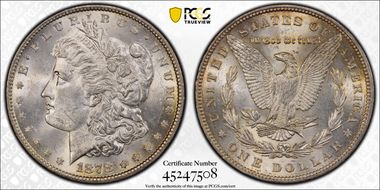 1878 7TF $1 VAM 223, Washed Out L MS62