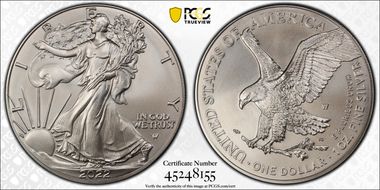 2022-W $1 Burnished Silver Eagle First Strike SP70