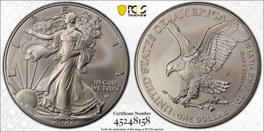 2022-W $1 Burnished Silver Eagle First Strike SP69
