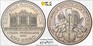 2010 € 1.50 Vienna Philharmonic MS67