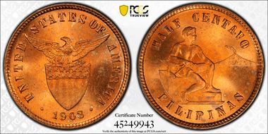 1903 1/2C MS65RD