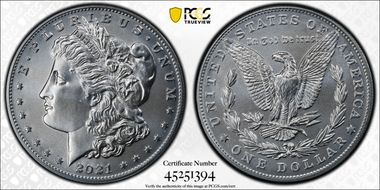 2021 $1 Morgan Dollar 100th Anniversary MS69