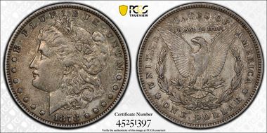 1878 7TF $1 Reverse of 1878 XF40