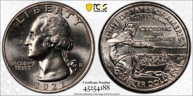 2021-D 25C Crossing the Delaware MS66