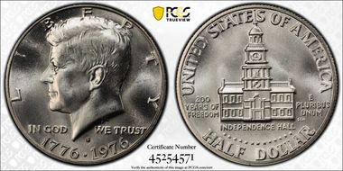 1976-S 50C Silver MS68