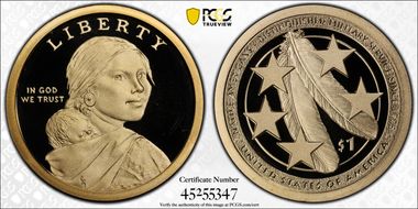 2021-S $1 Native American First Strike PR70DCAM