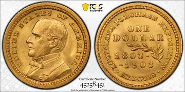 1903 G$1 LA Purchase, McKinley MS64