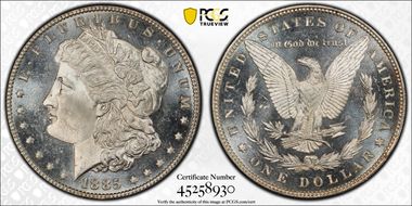 1885 $1 MS64DMPL