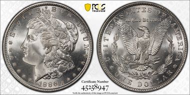 1886 $1 MS67+