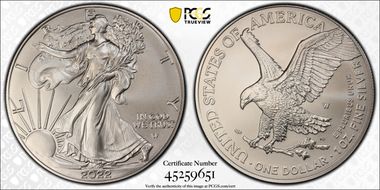 2022-W $1 Burnished Silver Eagle First Strike SP70