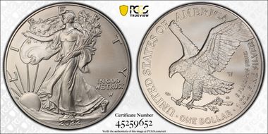2022-W $1 Burnished Silver Eagle First Strike SP70