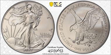 2022-W $1 Burnished Silver Eagle First Strike SP69