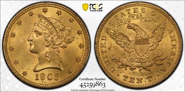 1905 $10 MS64