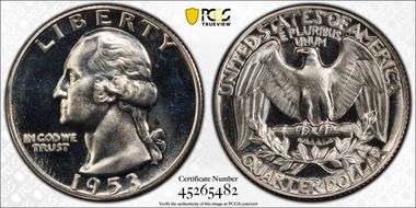 1953 25C DDO FS-101 PR67