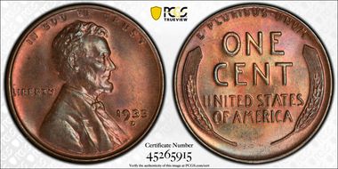 1933-D 1C MS64BN
