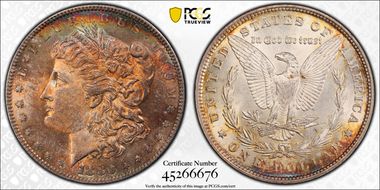 1880 $1 VAM 6 8/7 Spikes MS63