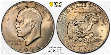 1972 $1 Type 2 MS65