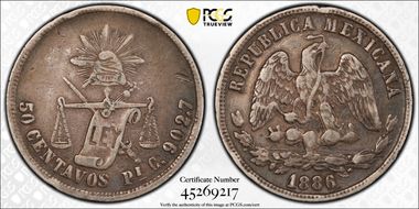 1886-Pi C 50C KM-407.7 VF35