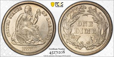 1886 10C MS63