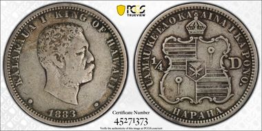 1883 25C Hawaii VF20