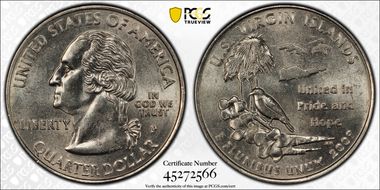 2009-P 25C U.S. Virgin Islands AU58