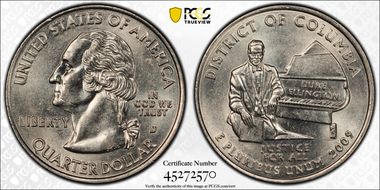 2009-D 25C District of Columbia AU58