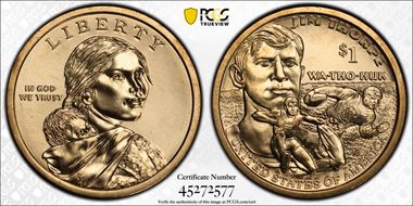 2018-D $1 Native American, Position B MS65