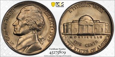 1939 5C Reverse of 1940 MS66+