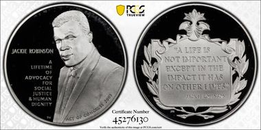 2022 Medal Jackie Robinson Silver Official US Coin & Medal Set First Strike PR69DCAM