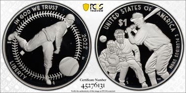 2022-P $1 Negro Leagues Baseball w/100 Privy First Strike PR69DCAM