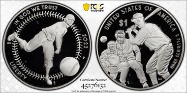2022-P $1 Negro Leagues Baseball First Strike PR69DCAM