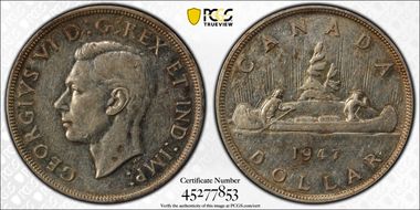 1947 S$1 Blunt 7 AU53