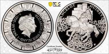 2021-CM $1 Guinevere and Lancelot Legend of King Arthur PR70DCAM