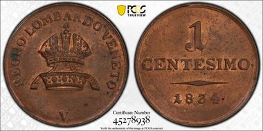1834-V 1C MS63RB
