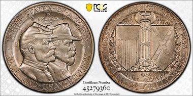 1936 50C Gettysburg MS65