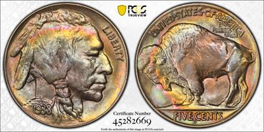 1938-D/S 5C Buffalo MS67