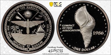 1986 $1 Compact of Free Association PR69DCAM
