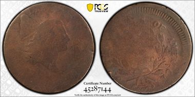 1795 1/2C Plain Edge, No Pole FR2BN