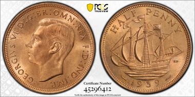 1939 1/2D S-4115 MS65RD