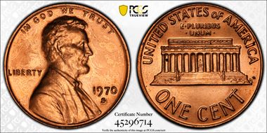 1970-S 1C Large Date MS65RD