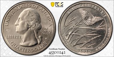 2020-W 25C Tallgrass Prairie NP V75 Early Find MS65