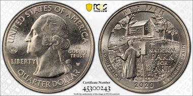 2020-W 25C Weir Farm NP V75 Early Find MS66