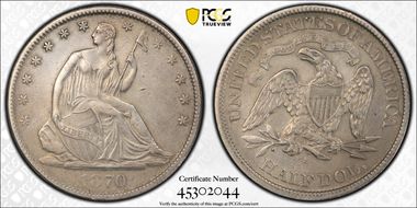 1870-S 50C WB-1 Date Left Very Sm S N1