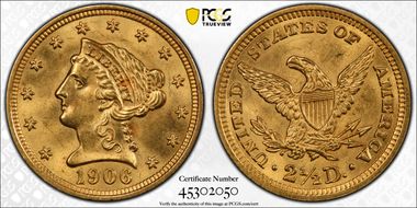 1906 $2.50 MS65