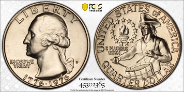 1976-D 25C Clad MS67