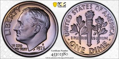 1973-S 10C PR68CAM