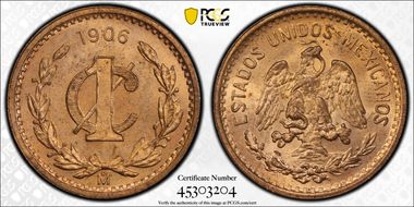 1906-Mo 1C Narrow Date KM-415 MS64RD